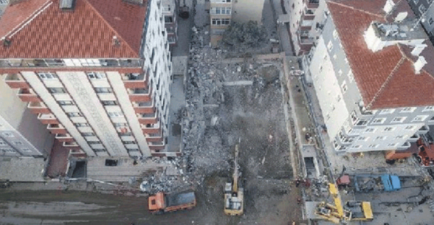Kartal'daki Riskli Binanın Yıkımına Başlanıldı