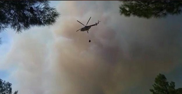 Kaş'taki Orman Yangınını Söndürme Çalışmaları Devam Ediyor