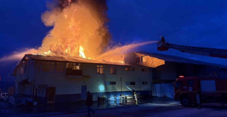 Kastamonu'da Fabrika Yangını