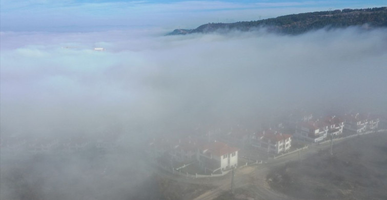 Kastamonu'da Sis Manzarası Havadan Görüntülendi