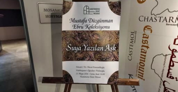 Kastamonu’da Suya Yazılan Aşk Ebru Sergisi Açıldı