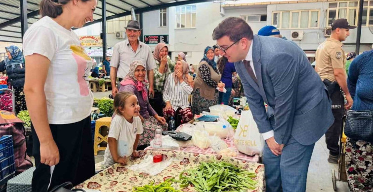 Kaymakam Sözen, pazarcı esnafı ve vatandaşlarla buluştu