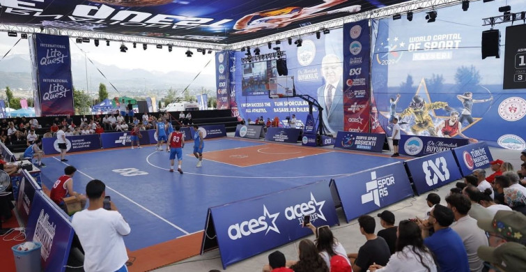 Kayseri'de 4 kıtadan 32 takım FIBA 3x3 Lite Quest 2026 Turnuvası'nda bir araya geldi