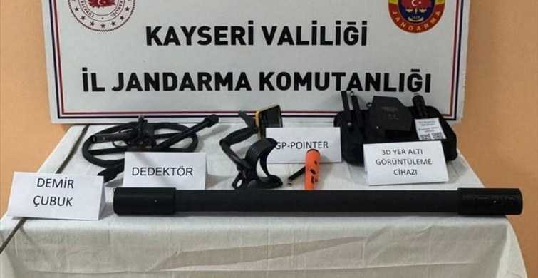 Kayseri'de İzinsiz Kazı Yapan 3 Şüpheli Yakalandı