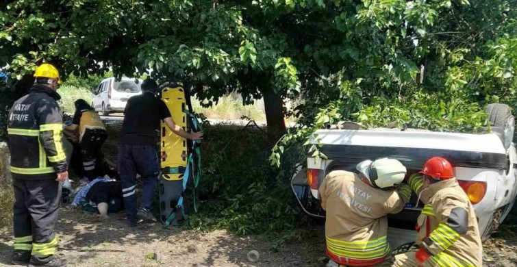 Kazada Takla Atan Araçta 3 Kişi Yaralandı