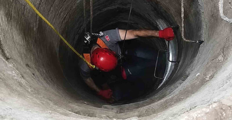 Kediyi Kuyuya Düşmekten İtfaiye Kurtardı