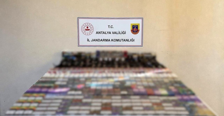 Kemer'de jandarmadan kaçak sigara operasyonu