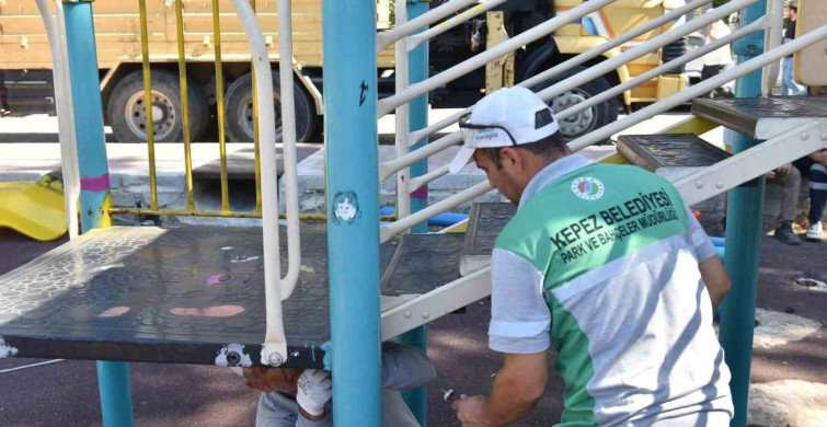 Kepez'den çocuklara güvenli oyun alanları