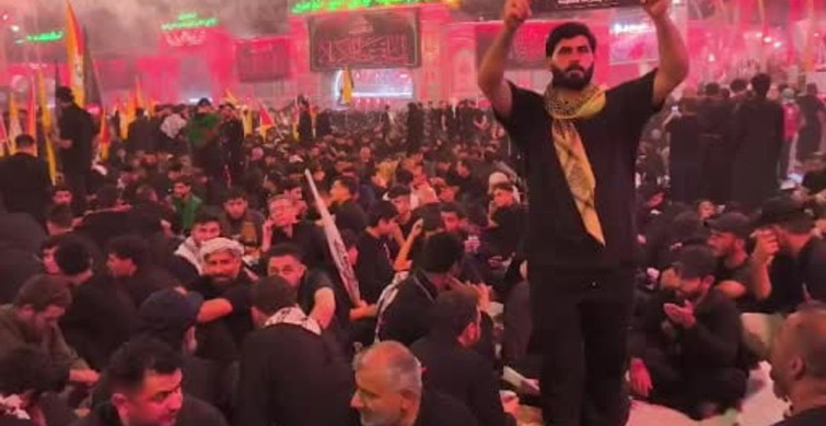 Kerbela’da İran’ın eski dini lideri Hamaney’in cenazesine yoğun katılım