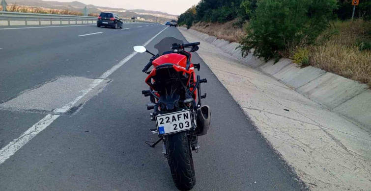 Keşan'da otomobil ile çarpışan motosiklet sürücüsü yaralandı