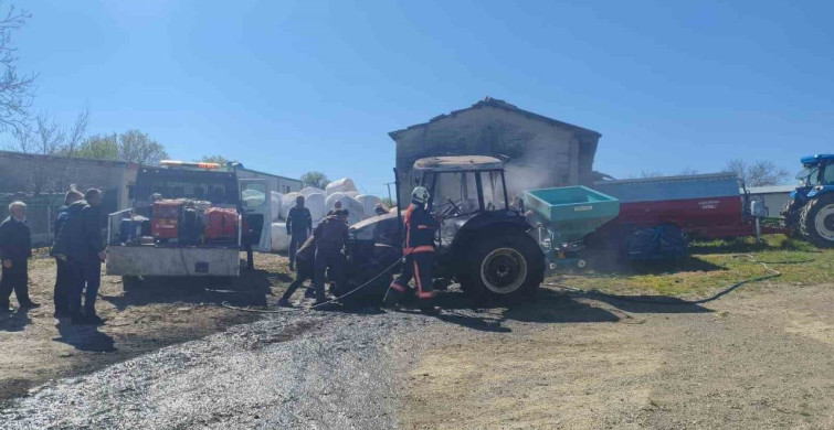 Keşan'da Traktör Yangını: Kullanılamaz Hale Geldi