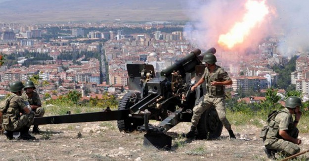 Kilis'in Karşısındaki Terör Hedefleri Top Atışlarıyla Vuruldu