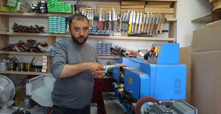 Kilis'te Kurban Bayramı Öncesi Bıçak Bileme Yoğunluğu