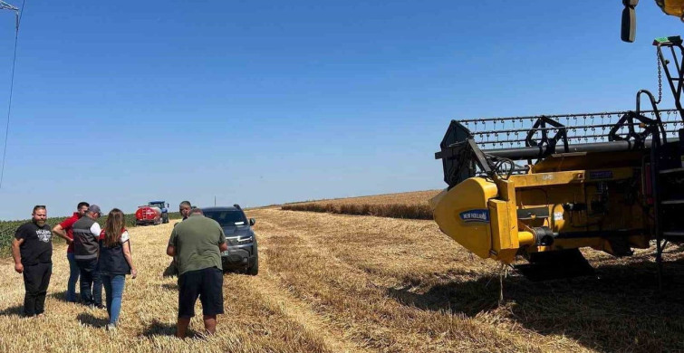 Kırklareli'nde hasat sezonunda biçerdöver denetimleri sürüyor