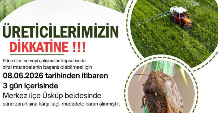 Kırklareli'nde Süne Zararlısına Karşı İlaçlama Uyarısı