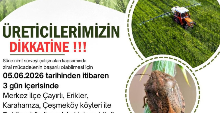 Kırklareli’nde Süne Zararlısına Karşı İlaçlı Mücadele Başlatıldı