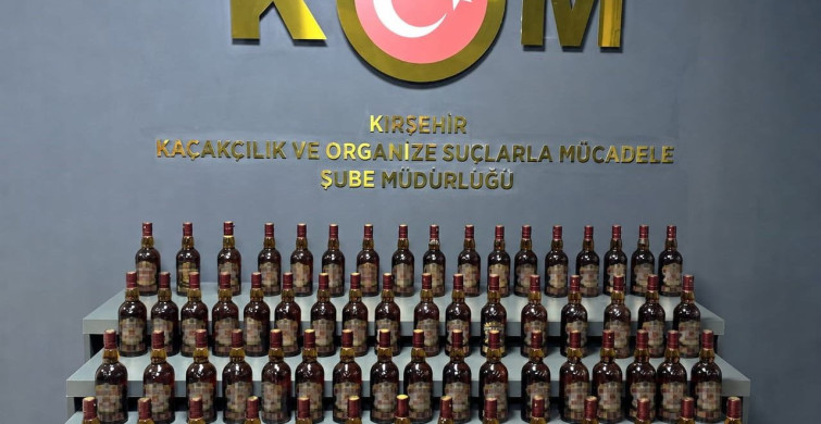 Kırşehir'de kaçak içki operasyonu: 65 şişe ele geçirildi
