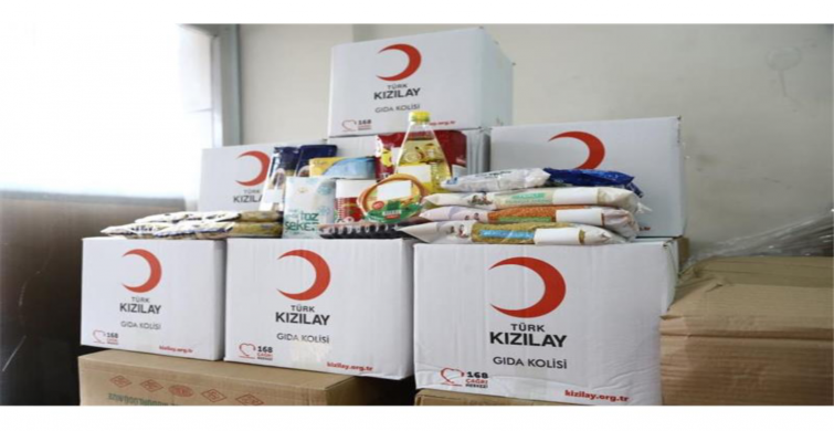 Kızılay kapı kapı dolaşıp koli koli erzak dağıtıyor! Başvurular toplanmaya başlandı