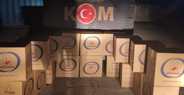 Kocaeli'de 130 Kutu Makaron Ele Geçirildi!