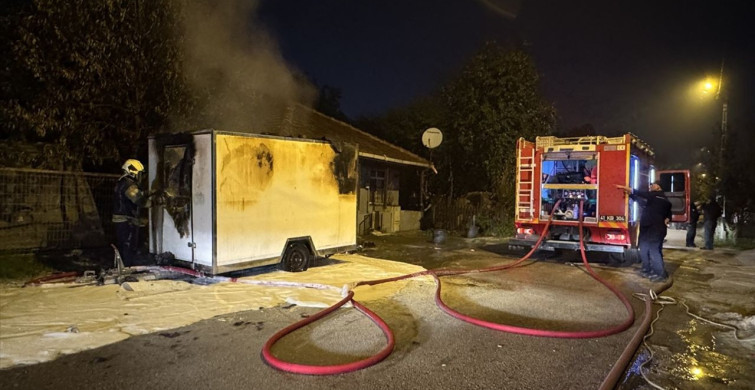 Kocaeli'de Karavanda Yangın Paniği
