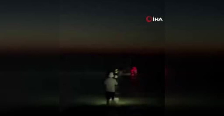 Kocaeli'de kontrolden çıkan otomobil denize düştü
