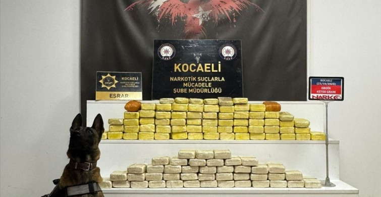 Kocaeli'de Uyuşturucu Operasyonu: 45 Kilo Eroin Ele Geçirildi Kocaeli'de Uyuşturucu Operasyonu: 45 Kilo Eroin Ele Geçirildi
