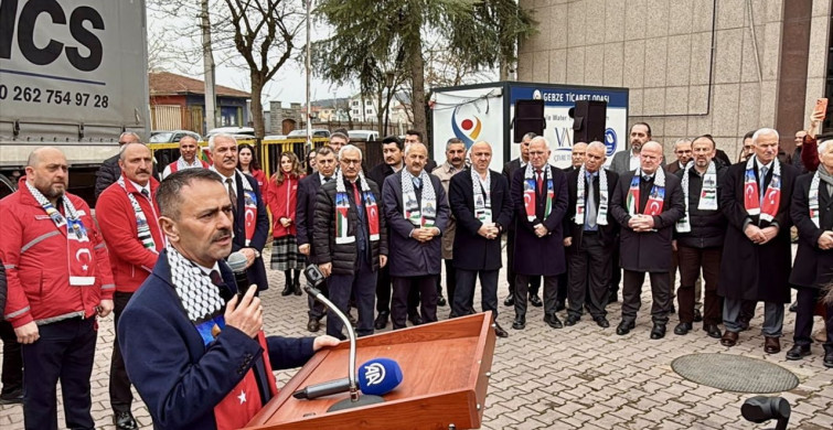 Kocaeli'den Gazze'ye Yardım Tırları Dualarla Yola Çıktı