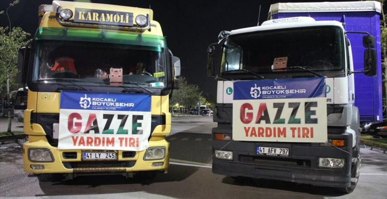 Kocaeli'den Gazze'ye Yardım Tırları Dualarla Yola Çıktı