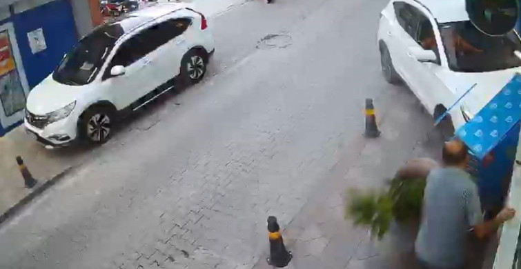 Kontrolden çıkan otomobil iş yerine daldı, facianın eşiğinden dönüldü