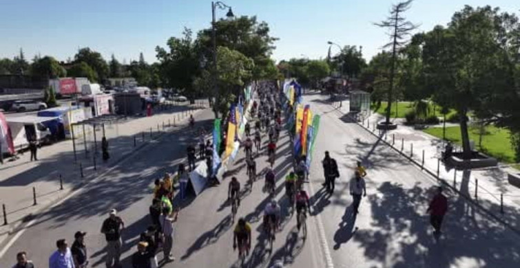 Konya'da granfondo bisiklet yol yarışı heyecanı