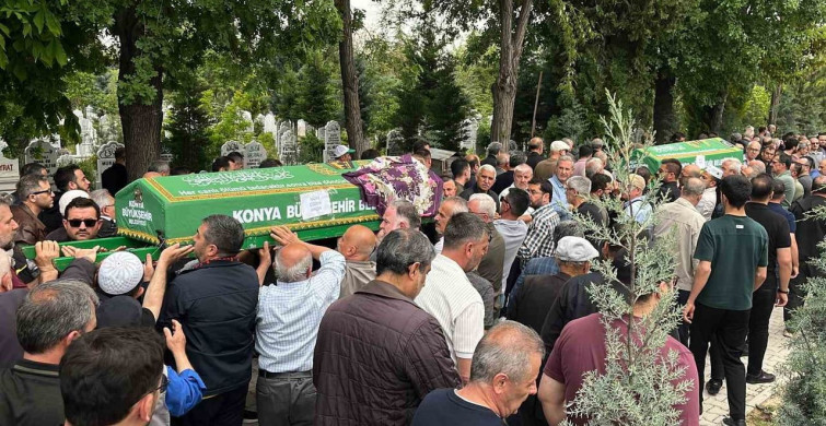 Konya'da Oğul Cinayeti: Çift Son Yolculuğuna Uğurlandı