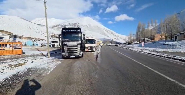 Kop Dağı'nda Buzlanma Nedeniyle Ağır Araç Geçişleri Kapatıldı