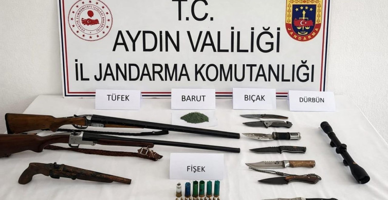 Köşk'te Ruhsatsız Silah ve Mühimmat Ele Geçirildi