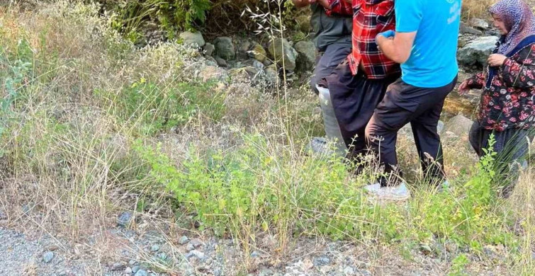 Kozan'da kayalıklardan düşen şahsı orman ekipleri kurtardı