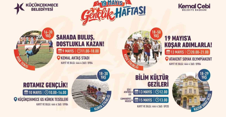 Küçükçekmece'de 19 Mayıs Gençlik Haftası Kutlamaları Başlıyor
