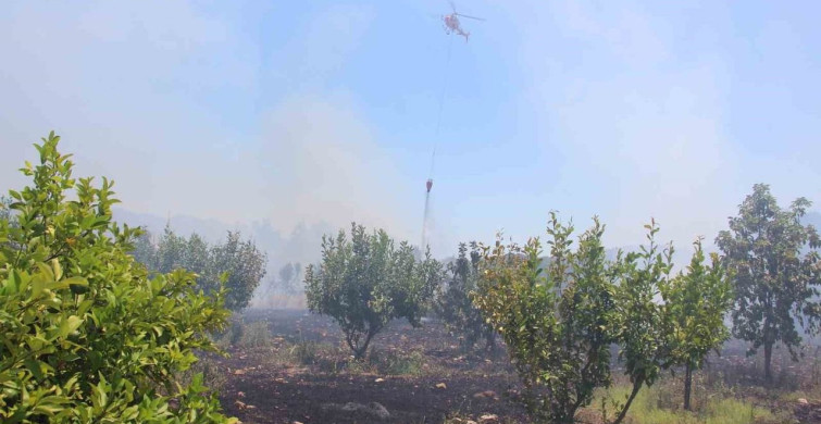 Kumluca'da makilik alanda yangın söndürüldü