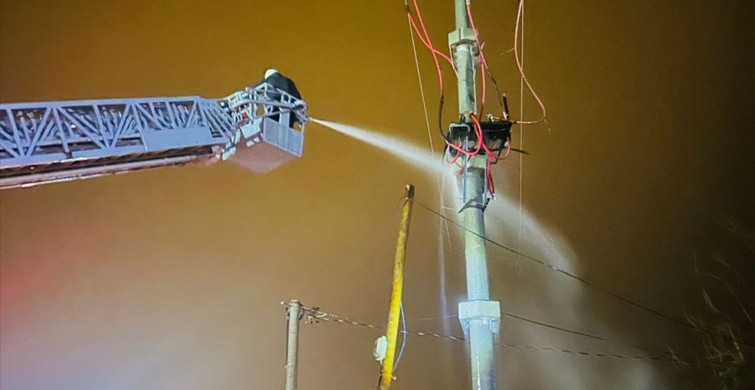 Kurtalan'da Elektrik Trafosunda Yangın Çıktı