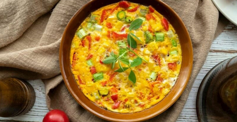 Kurutulmuş Domatesli Sebzeli Omlet