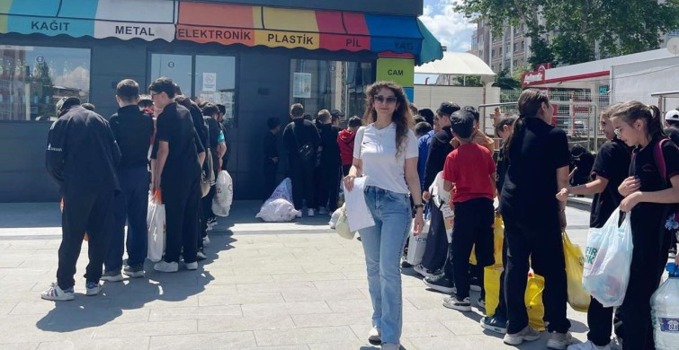 Kütahya Ahteri imam hatip ortaokulu'ndan sıfır atık projesine anlamlı destek