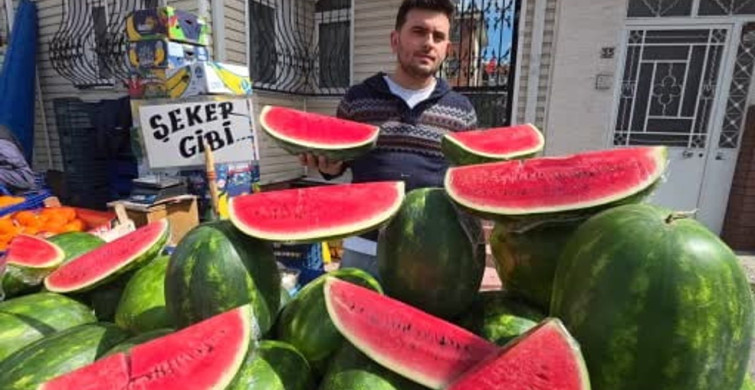 Kütahya'da İran Karpuzu Tezgahlarda