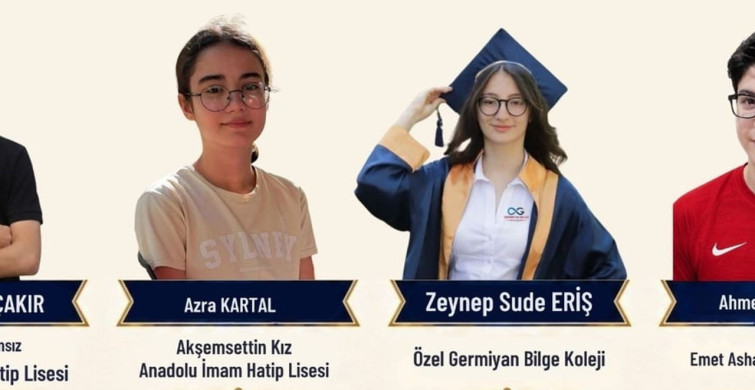 Kütahyalı 4 öğrenci 500 tam puanla LGS’de Türkiye birincisi oldu