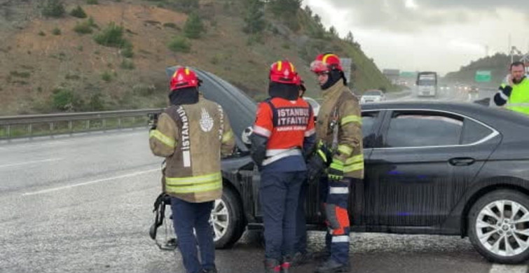 Kuzey Marmara Otoyolu'nda Dolu Yağışı Sonrası Zincirleme Kaza