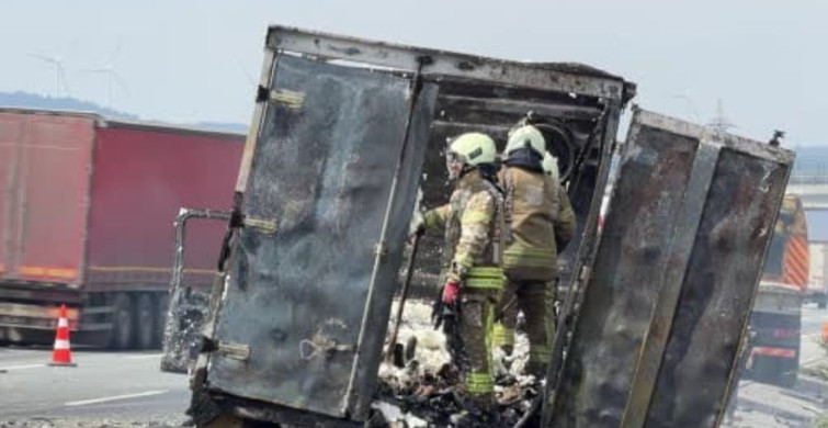 Kuzey Marmara Otoyolu'nda TIR Yangını