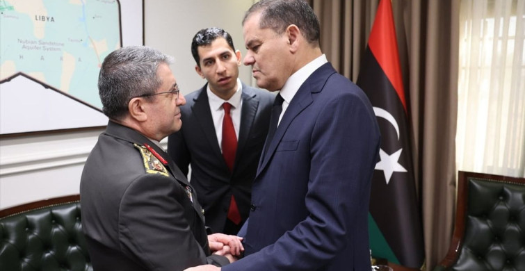 Libya Başbakanı Dibeybe ile Genelkurmay Başkanı Bayraktaroğlu'ndan Taziye Görüşmesi