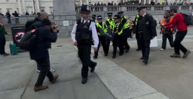 Londra'da Filistin Eylemi Destek Gösterisine Polis Müdahalesi