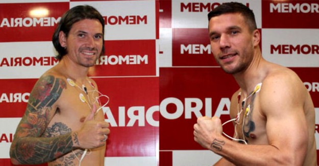 Lukas Podolski ve Ersan Adem Gülüm Sağlık Kontrolünden Geçti