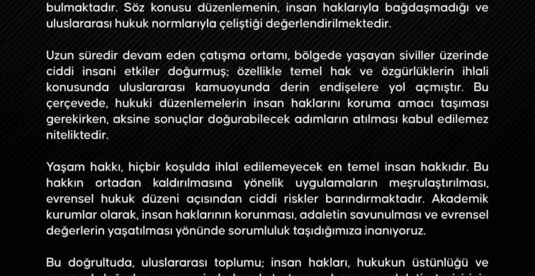 Malatya Üniversitelerinden İsrail Düzenlemesine Sert Tepki