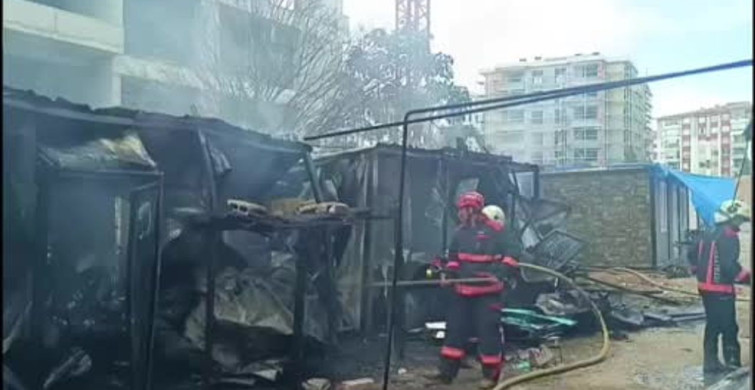 Malatya'da Şantiyede Yangın Panik Yarattı