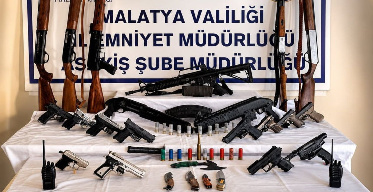 Malatya’da silah teşhirine operasyon: 56 şüpheli yakalandı