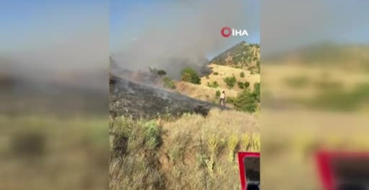 Malatya'nın doğanyol ilçesinde orman yangınına müdahale ediliyor